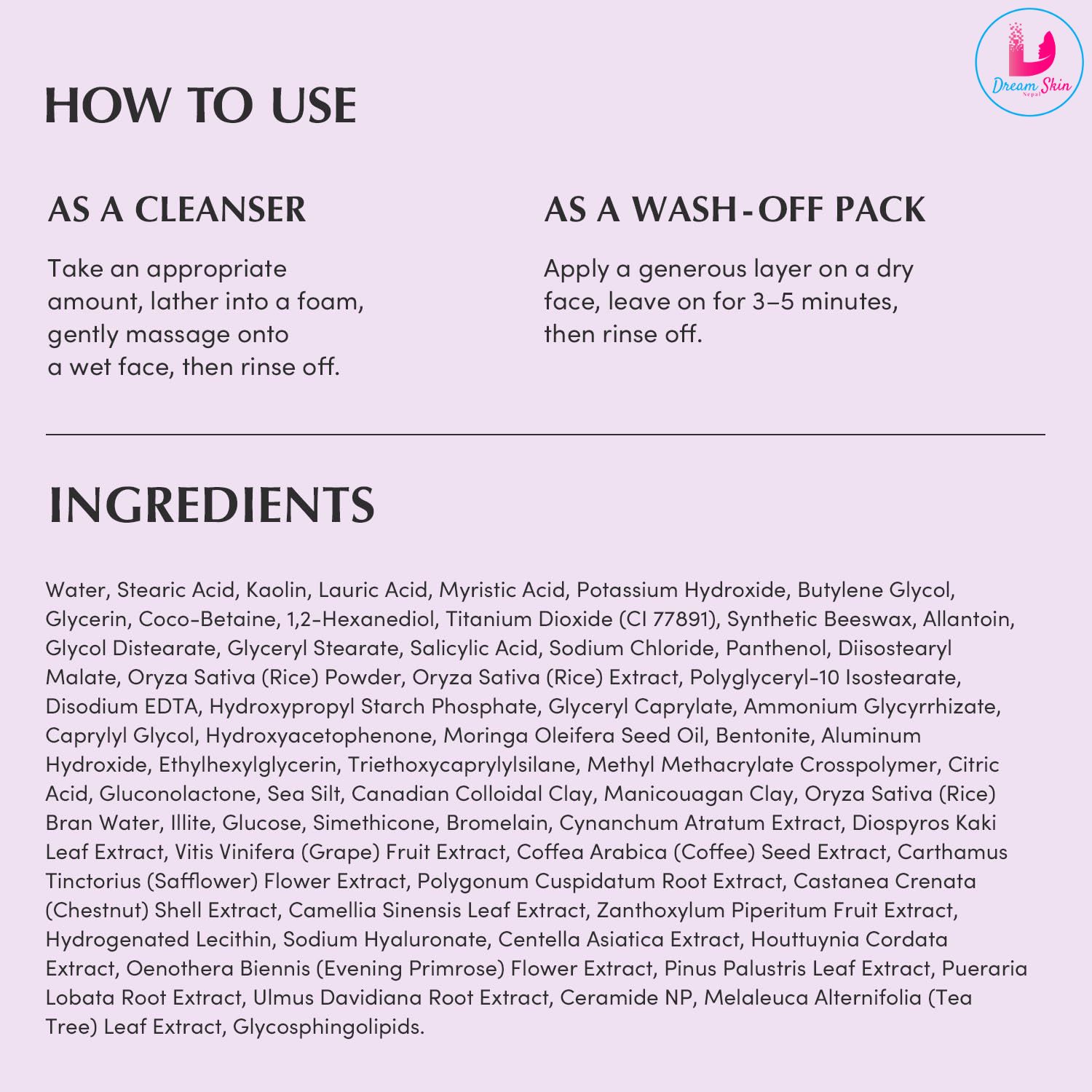Eqqualberry Purple Rice Pore Purifying Pack Cleanser [130g]